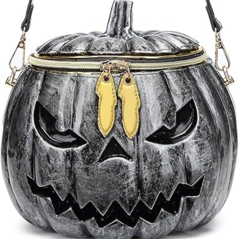 Women pumpkin shaped crossbody shoulder bag 8.66 x 5.9 x 7.87 inches